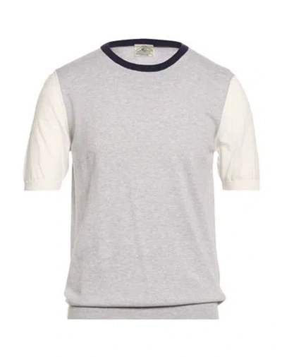 Mqj Man Sweater Light Grey Size 44 Cotton In Gray