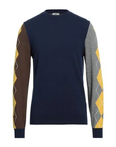 Mqj Man Sweater Midnight Blue Size 38 Polyamide, Wool, Viscose, Cashmere