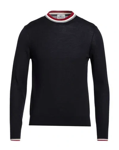 Mqj Man Sweater Midnight Blue Size 38 Wool, Acrylic In Black