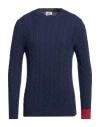 Mqj Man Sweater Midnight Blue Size 44 Polyamide, Wool, Viscose, Cashmere In Blue