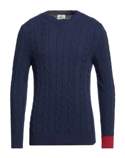 Mqj Man Sweater Midnight Blue Size 44 Polyamide, Wool, Viscose, Cashmere