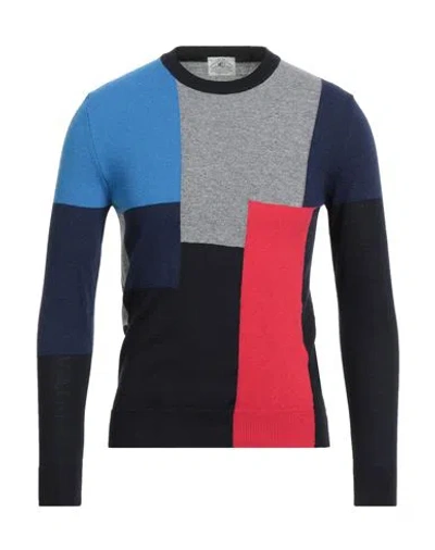 Mqj Man Sweater Midnight Blue Size 50 Wool, Polyamide, Viscose, Cashmere