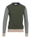 Mqj Man Sweater Military Green Size 36 Polyamide, Wool, Viscose, Cashmere