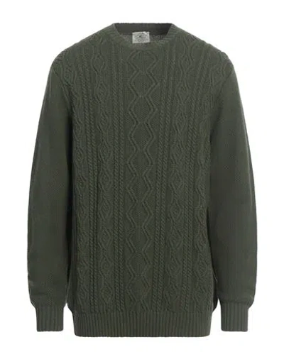 Mqj Man Sweater Military Green Size 44 Polyamide, Wool, Viscose, Cashmere
