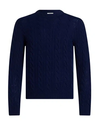 Mqj Man Sweater Navy Size 36 Wool, Polyamide