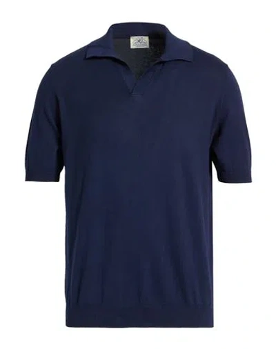 Mqj Man Sweater Navy Size 42 Cotton In Blue