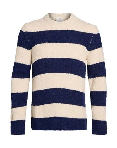 Mqj Man Sweater Navy Size 44 Wool, Acrylic In Blue