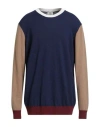 Mqj Man Sweater Navy Size 50 Polyamide, Wool, Viscose, Cashmere In Multi