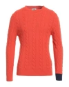 Mqj Man Sweater Orange Size 38 Polyamide, Wool, Viscose, Cashmere