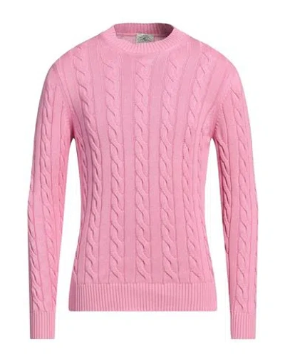 Mqj Man Sweater Pink Size 38 Cotton
