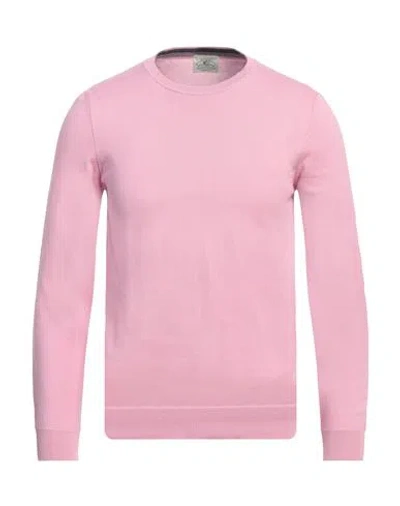 Mqj Man Sweater Pink Size 44 Cotton