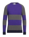 Mqj Man Sweater Purple Size 42 Acrylic, Polyamide, Polyester, Wool In Purple