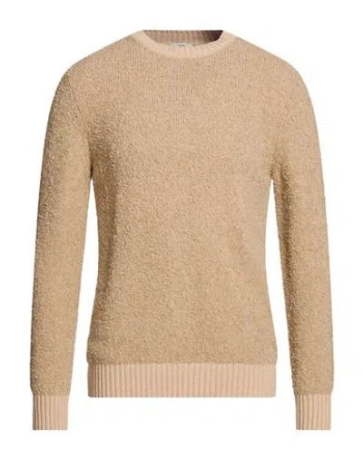 Mqj Man Sweater Sand Size 44 Acrylic, Wool, Polyamide In Brown