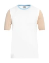 Mqj Man Sweater White Size 42 Cotton In White