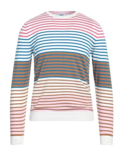 Mqj Man Sweater White Size Xl Cotton