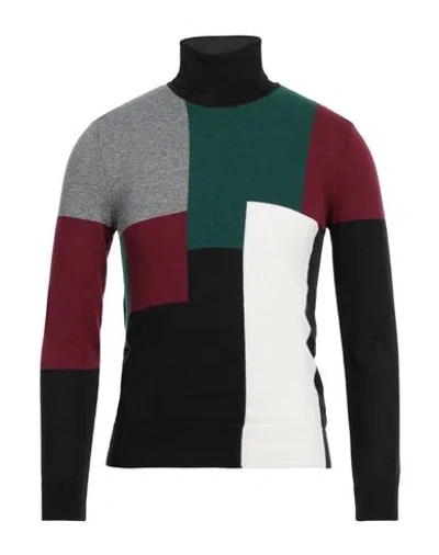 Mqj Man Turtleneck Black Size 38 Wool, Polyamide, Viscose, Cashmere