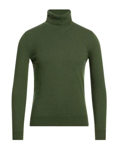 Mqj Man Turtleneck Dark Green Size 36 Polyamide, Wool, Viscose, Cashmere