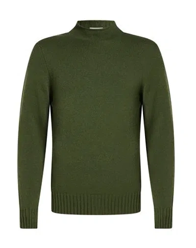 Mqj Man Turtleneck Green Size 36 Polyamide, Wool, Viscose, Cashmere In Multi