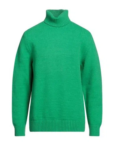 Mqj Man Turtleneck Green Size 42 Polyamide, Acrylic, Wool