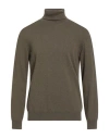 Mqj Man Turtleneck Military Green Size 42 Polyamide, Wool, Viscose, Cashmere In Multi