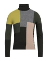 Mqj Man Turtleneck Military Green Size 50 Wool, Polyamide, Viscose, Cashmere