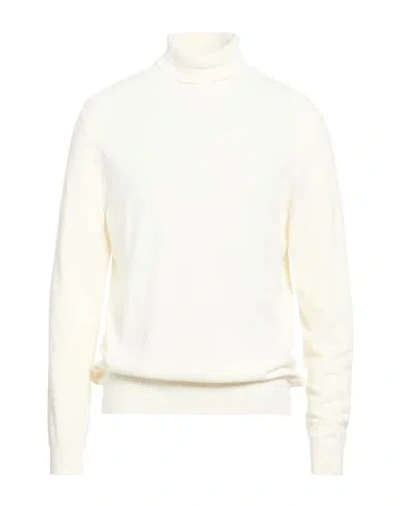 Mqj Man Turtleneck White Size 46 Polyamide, Wool, Viscose, Cashmere