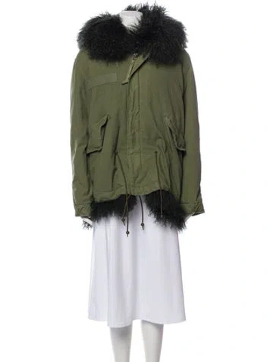 Pre-owned Mr & Mrs Furs Fur Coat In Green