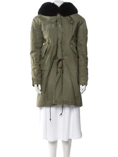 Pre-owned Mr & Mrs Furs Parka In Green