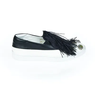 Mr & Mrs Italy Black And White Bovine Leather Shoe
