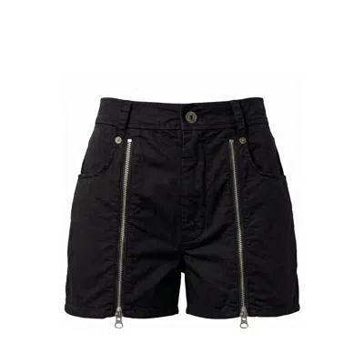 Mr & Mrs Italy Black Cotton Women Shorts