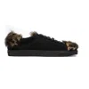 Mr & Mrs Italy Black Leather Sneaker In Black