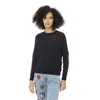 Mr & Mrs Italy Blue Cotton Sweatshirt In Black