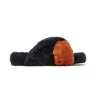 Mr & Mrs Italy Blue Rabbit Fur Sandal In Black