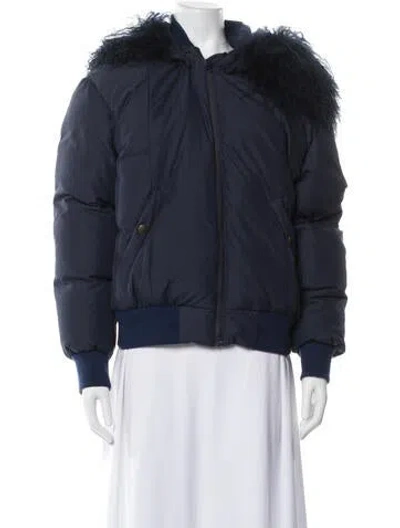 Pre-owned Mr & Mrs Italy Bomber Jacket In Blue