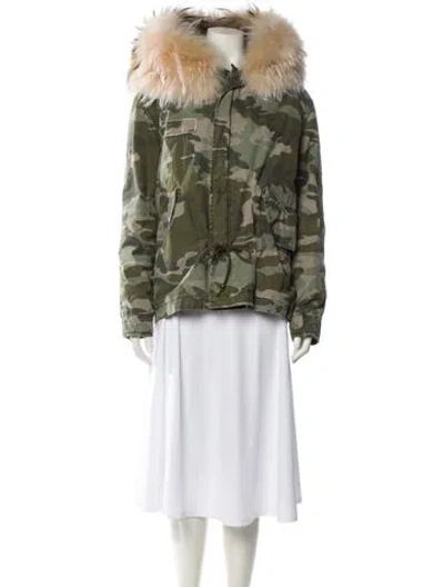 Pre-owned Mr & Mrs Italy Camouflage Print Parka In Green