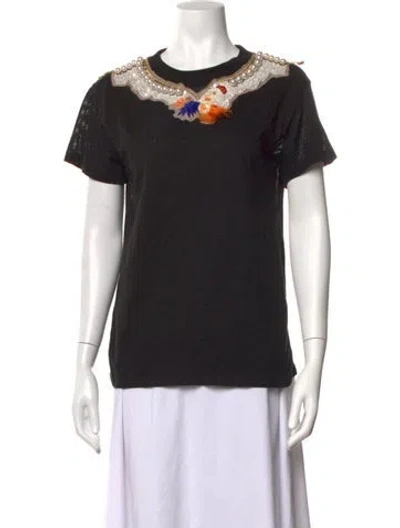 Pre-owned Mr & Mrs Italy Crew Neck Short Sleeve T-shirt In Black