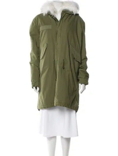 Pre-owned Mr & Mrs Italy Faux Fur Coat In Green