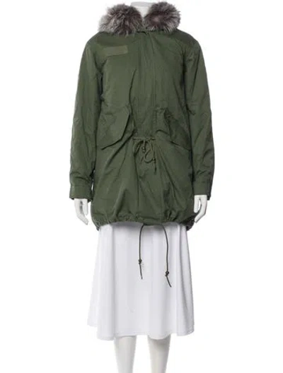 Pre-owned Mr & Mrs Italy Fur Coat In Green