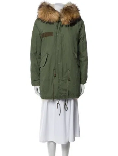 Pre-owned Mr & Mrs Italy Fur Jacket In Green
