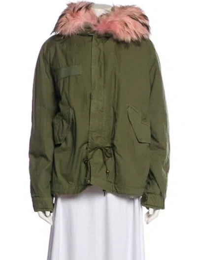 Pre-owned Mr & Mrs Italy Fur Jacket W/ Tags In Green