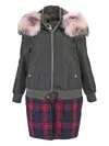 Mr & Mrs Italy Fur-trim Hooded Coat In Green