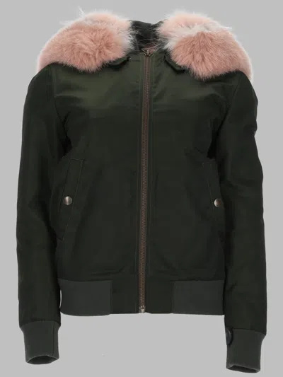 Mr & Mrs Italy Giacca Bomber Con Cappuccio In Green