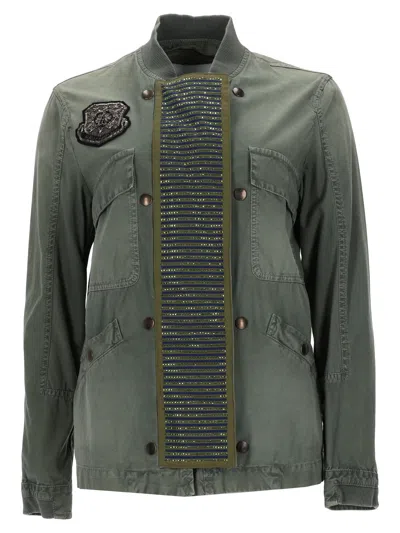 Mr & Mrs Italy Giacca Con Dettaglio Strass In Green