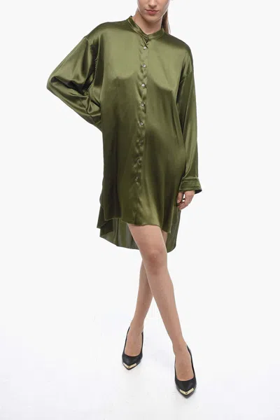 Mr & Mrs Italy Gioia Asymmetric Shirt In Military Green