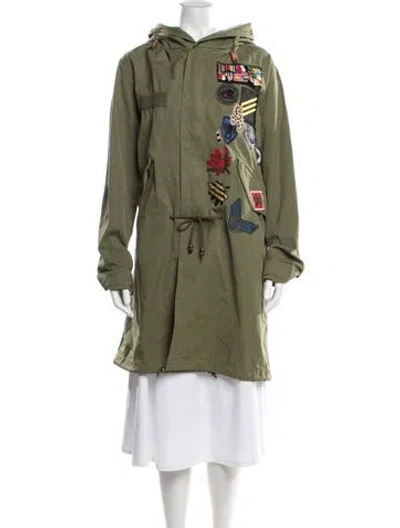 Pre-owned Mr & Mrs Italy Graphic Print Parka In Green