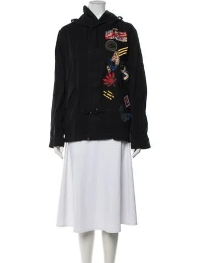 Pre-owned Mr & Mrs Italy Graphic Print Utility Jacket In Black