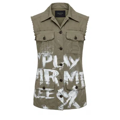Mr & Mrs Italy Green Cotton Women Jacket