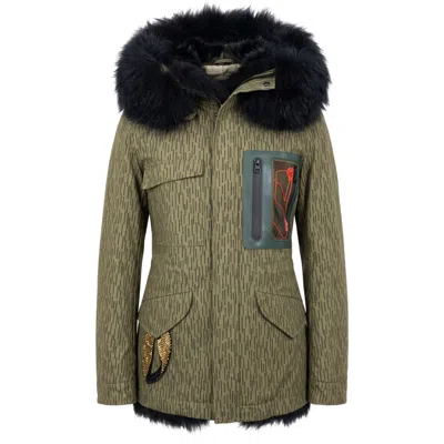 Mr & Mrs Italy Green Cotton Women's Jacket In Multi