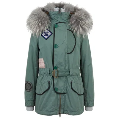 Mr & Mrs Italy Green Cotton Women's Jacket