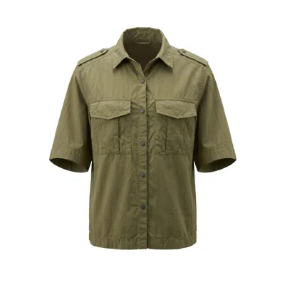 Mr & Mrs Italy Green Cotton Women Shirt